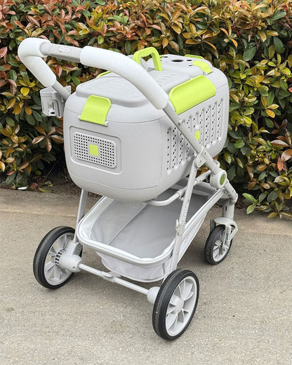 D8 Foldable Box Cat Carrier Stroller with Wheels