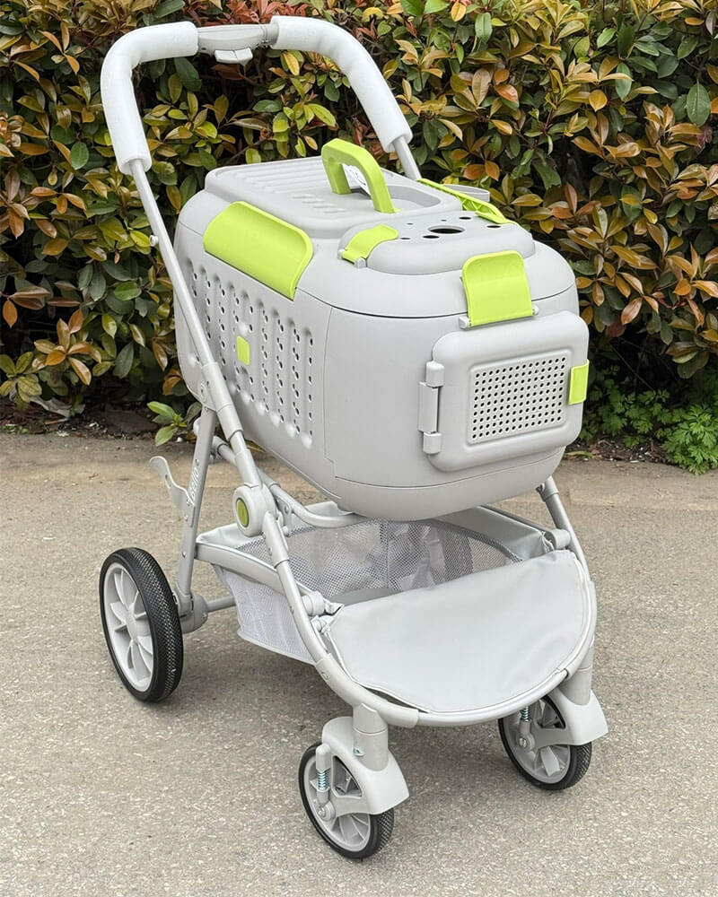 D8 Foldable Box Cat Carrier Stroller with Wheels