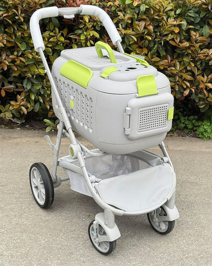 D8 Foldable Box Cat Carrier Stroller with Wheels