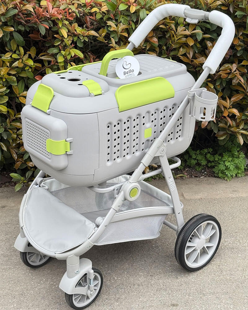 D8 Foldable Box Cat Carrier Stroller with Wheels