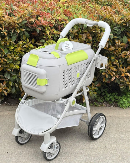 D8 Foldable Box Cat Carrier Stroller with Wheels