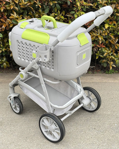 D8 Foldable Box Cat Carrier Stroller with Wheels