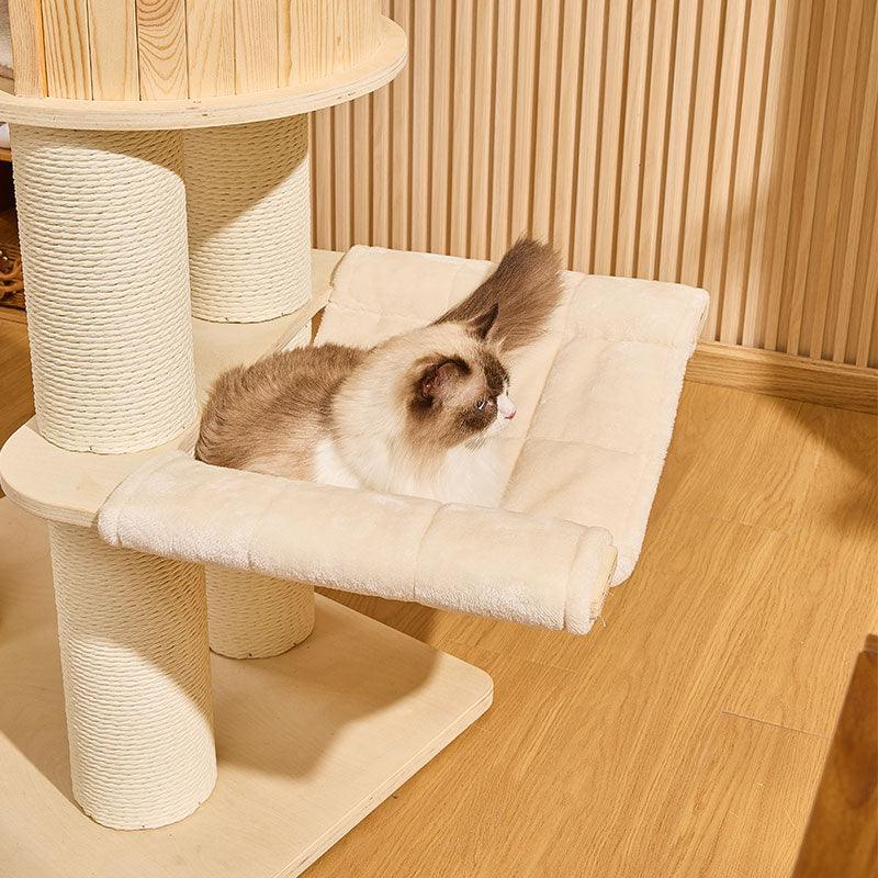 Deluxe Cloud Tower Large Wooden Cat Climbing Tree
