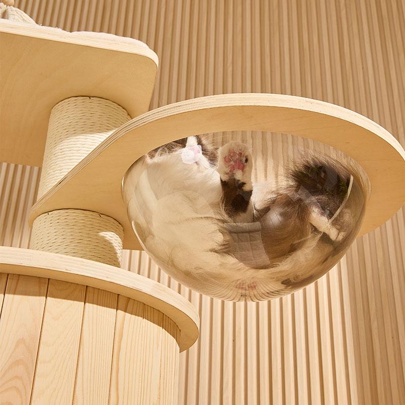 Deluxe Cloud Tower Large Wooden Cat Climbing Tree