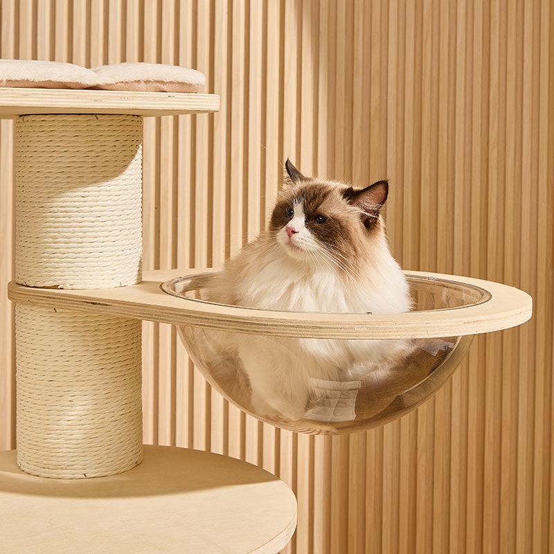 Deluxe Cloud Tower Large Wooden Cat Climbing Tree