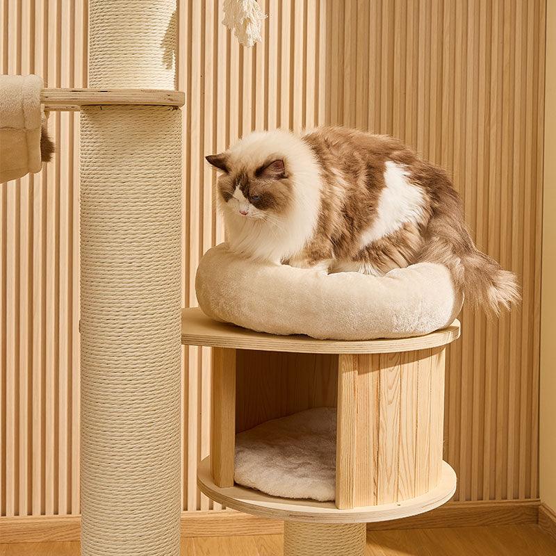 Deluxe Cloud Tower Large Wooden Cat Climbing Tree