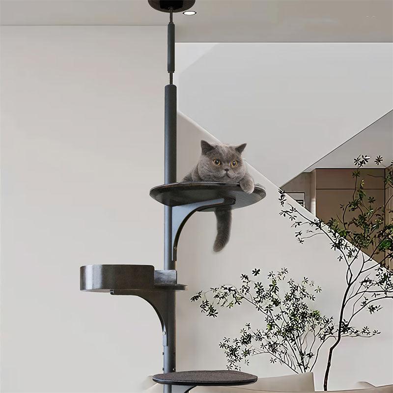 Deluxe Floor to Ceiling Cat Climbing Tree Black