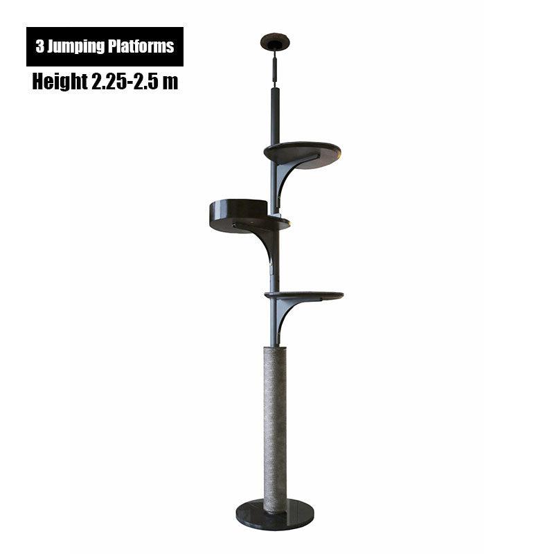 Deluxe Floor to Ceiling Cat Climbing Tree Black