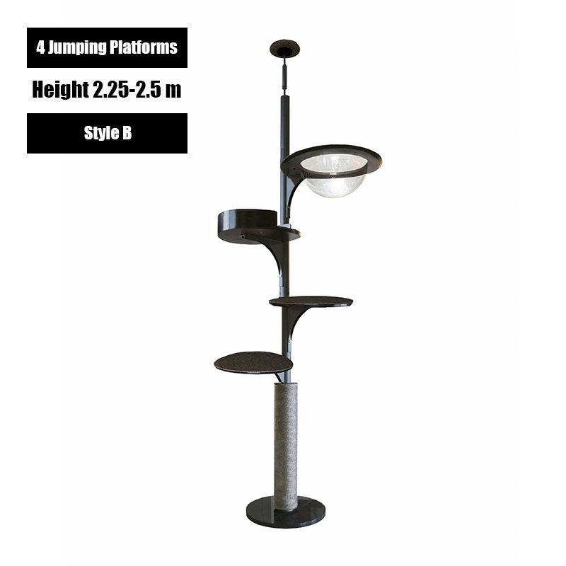 Deluxe Floor to Ceiling Cat Climbing Tree Black