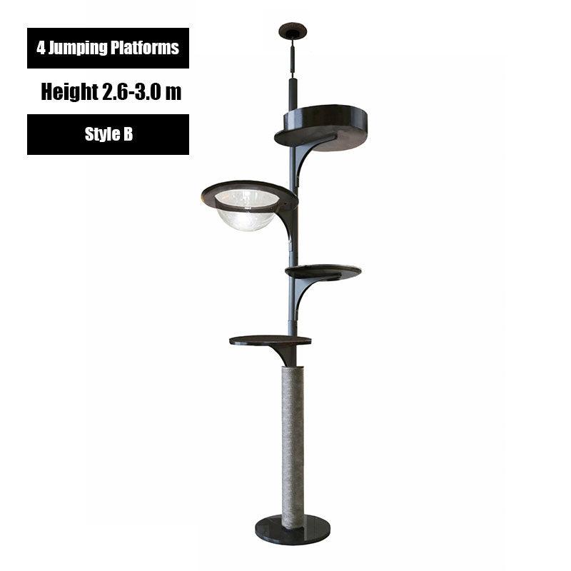 Deluxe Floor to Ceiling Cat Climbing Tree Black
