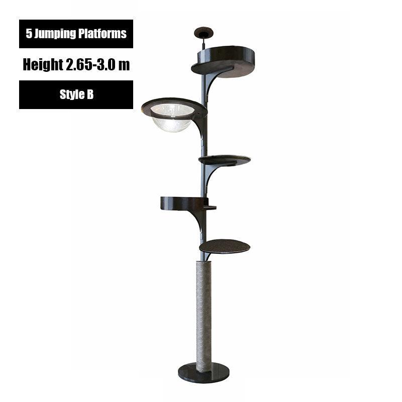 Deluxe Floor to Ceiling Cat Climbing Tree Black