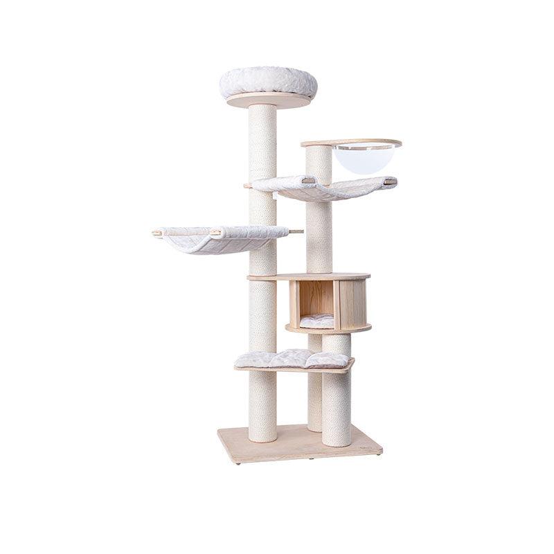 Deluxe Cloud Tower Large Wooden Cat Climbing Tree