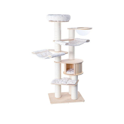 Deluxe Cloud Tower Large Wooden Cat Climbing Tree