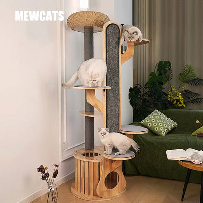 Desert Continent Solid Wood Cat Climbing Tree