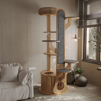 Desert Continent Solid Wood Cat Climbing Tree