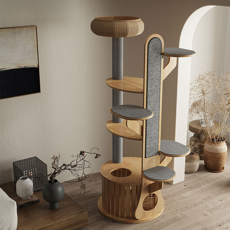 Desert Continent Solid Wood Cat Climbing Tree