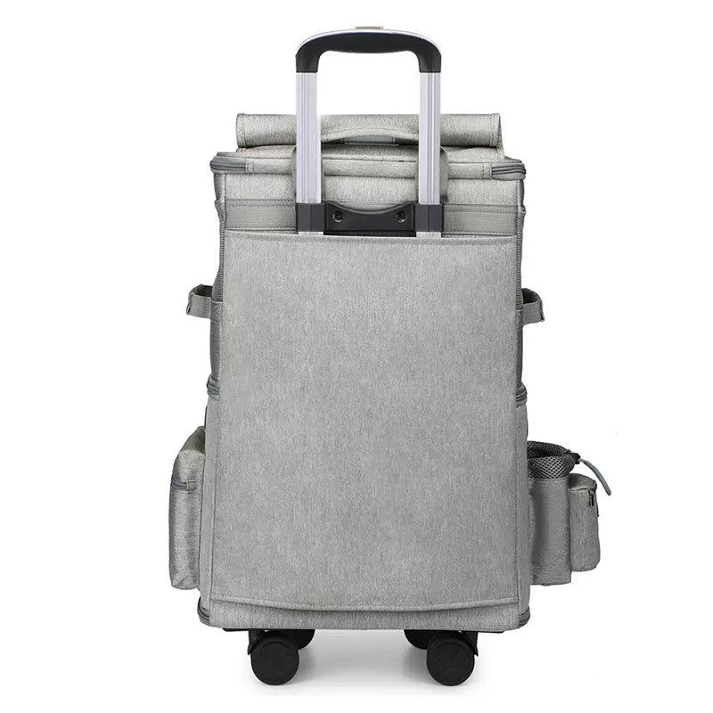 Double Layer Cat Carrier Bag With Wheels 4 Color Backpack