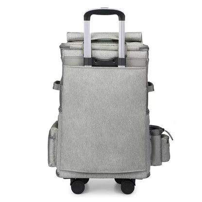 Double Layer Cat Carrier Bag With Wheels 4 Color Backpack