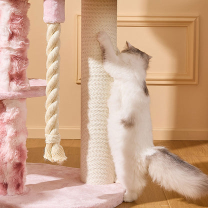 Dreamy Pink Climbing Cat Tree for Large Cats