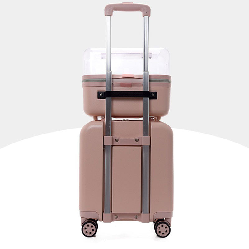 Dual-Layer Clear Cat Trolley Carrier with Wheels