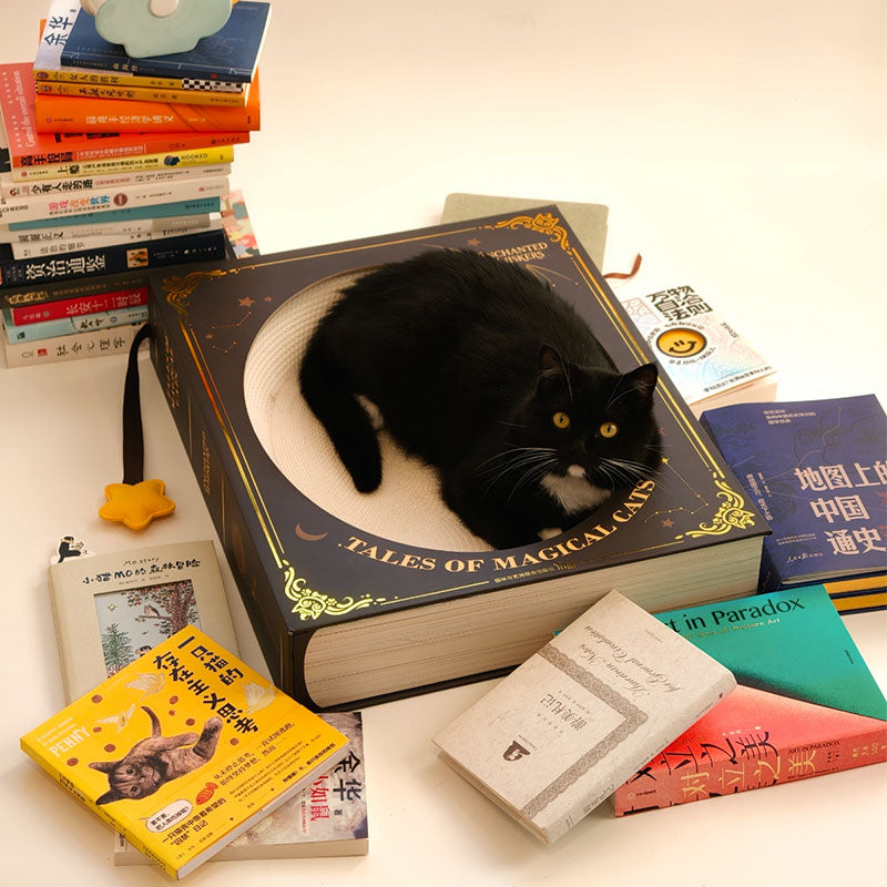 Fantasy Magic Book Cat Scratcher Bed