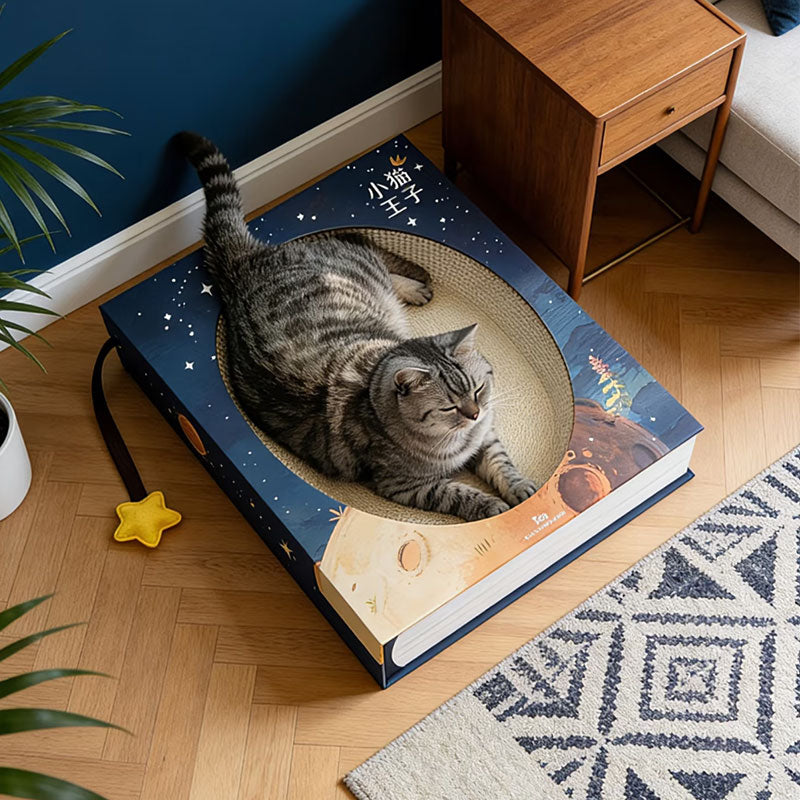 Fantasy Magic Book Cat Scratcher Bed