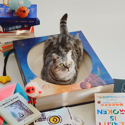 Fantasy Magic Book Cat Scratcher Bed