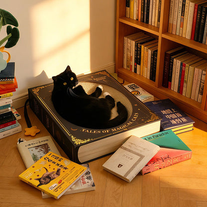 Fantasy Magic Book Cat Scratcher Bed