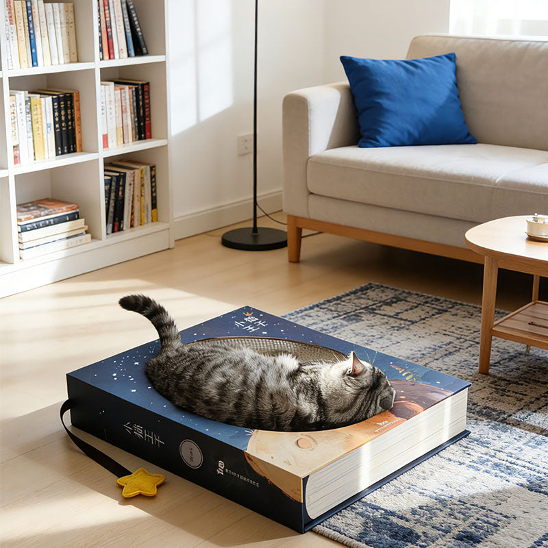 Fantasy Magic Book Cat Scratcher Bed