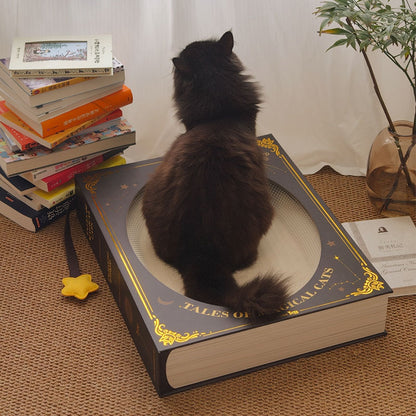 Fantasy Magic Book Cat Scratcher Bed