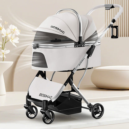 First Class Cat Stroller 3 Color Carrier with Wheels