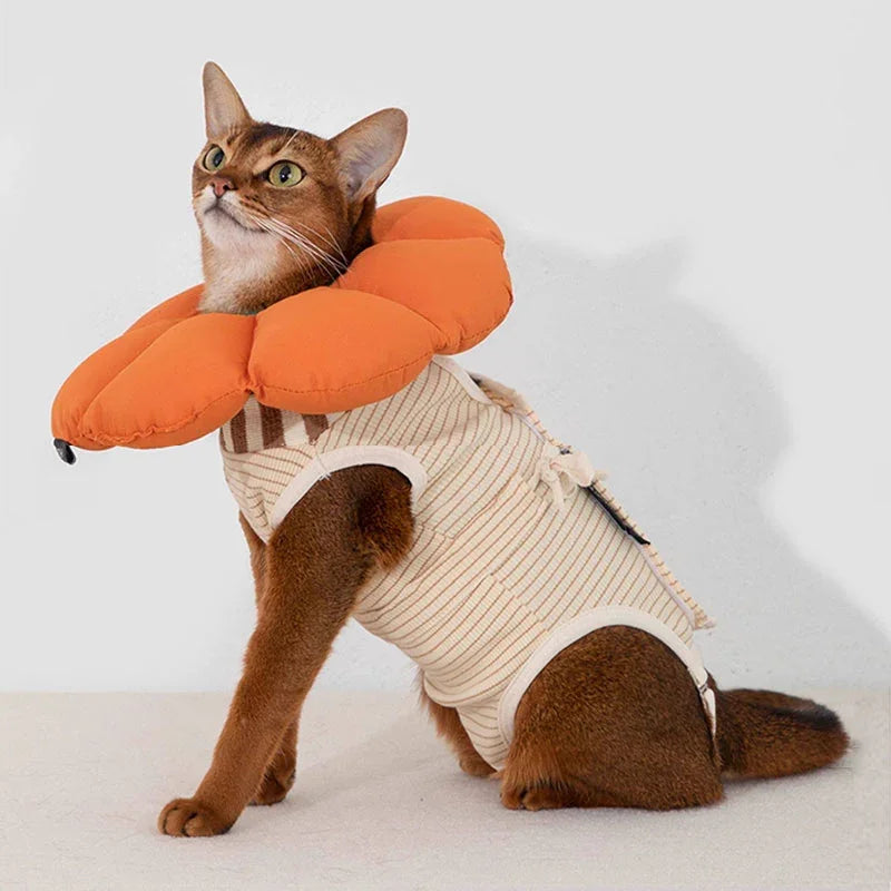 Flexible Anti-Licking Cat Recovery Onesie Cloth