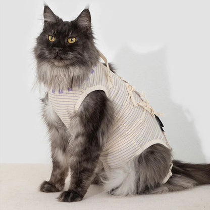 Flexible Anti-Licking Cat Recovery Onesie Cloth