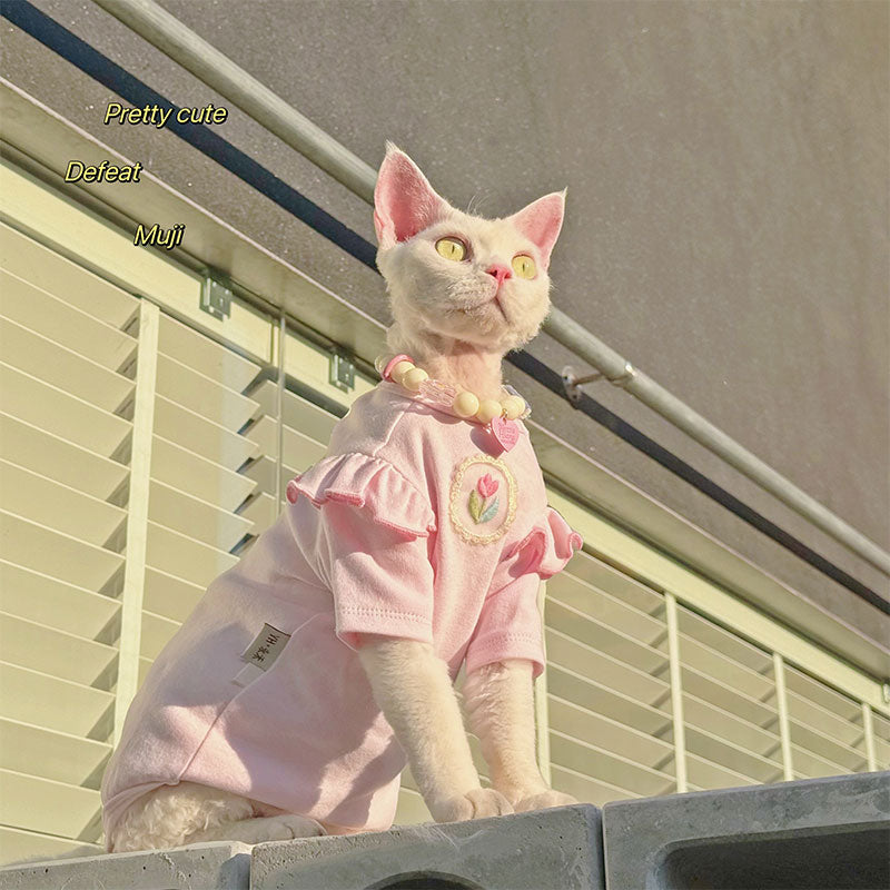 Floral Baby Soft Outfit for Hairless Sphynx Cats