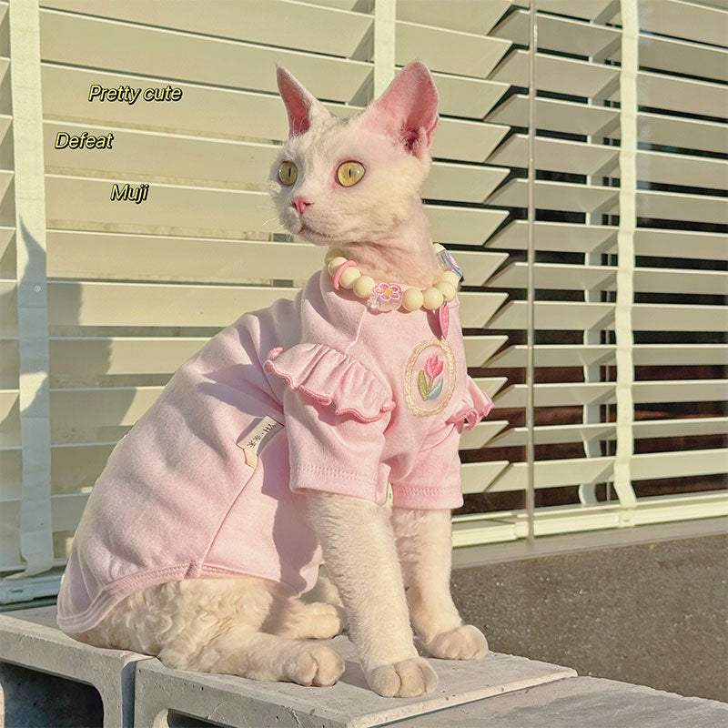 Floral Baby Soft Outfit for Hairless Sphynx Cats