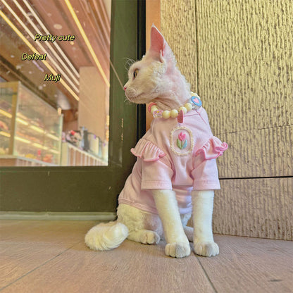 Floral Baby Soft Outfit for Hairless Sphynx Cats
