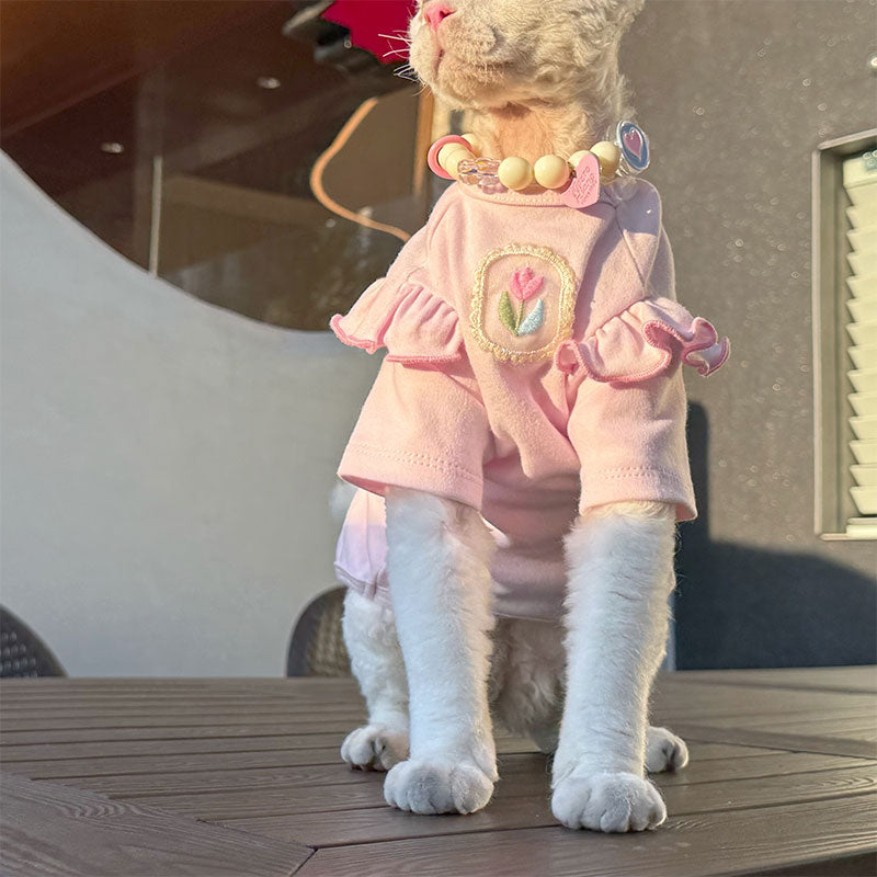 Floral Baby Soft Outfit for Hairless Sphynx Cats