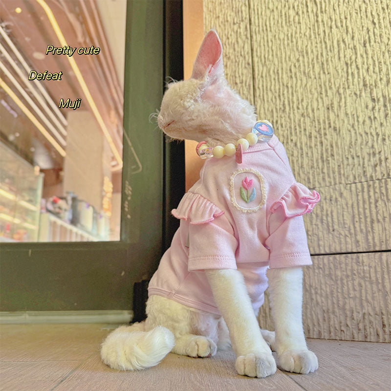 Floral Baby Soft Outfit for Hairless Sphynx Cats