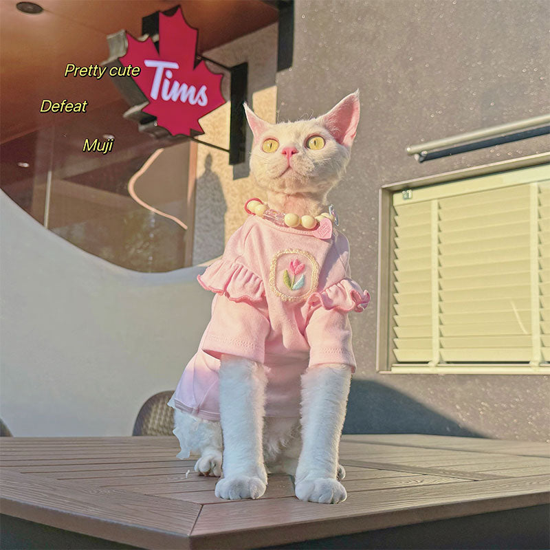 Floral Baby Soft Outfit for Hairless Sphynx Cats