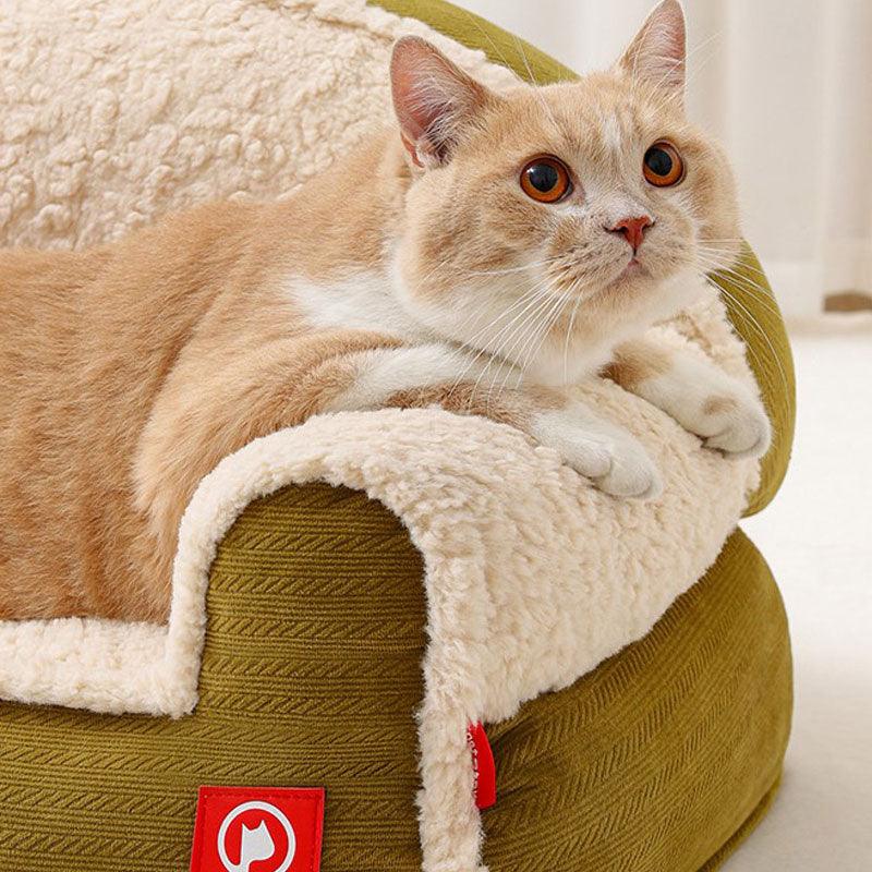 Fluffy Bread Warm Cat Sofa Bed