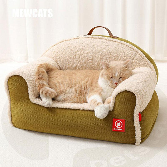 Fluffy Bread Warm Cat Sofa Bed