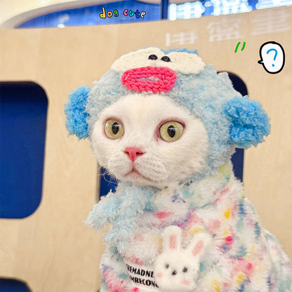 Fluffy Rainbow Outfit for Hairless Cats