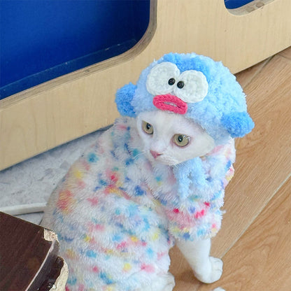 Fluffy Rainbow Outfit for Hairless Cats