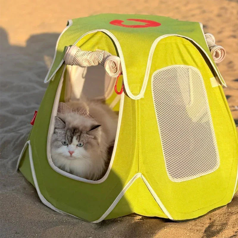 Foldable Outdoor Cat Tent Bed Cat Cave for Travel