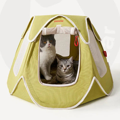 Foldable Outdoor Cat Tent Bed Cat Cave for Travel