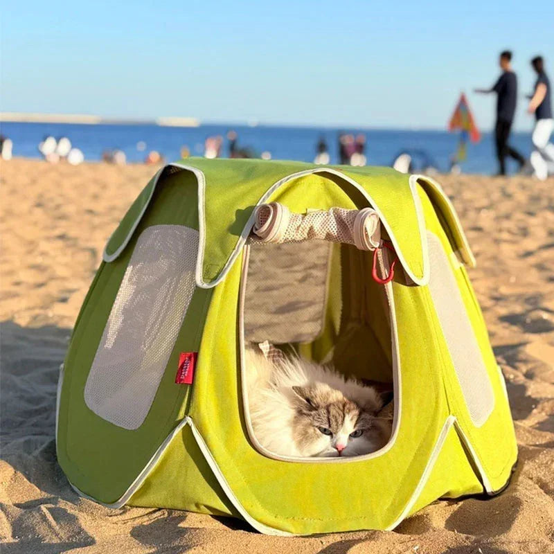 cat tent camping Foldable Outdoor Cat Tent Bed Cat Cave for Travel