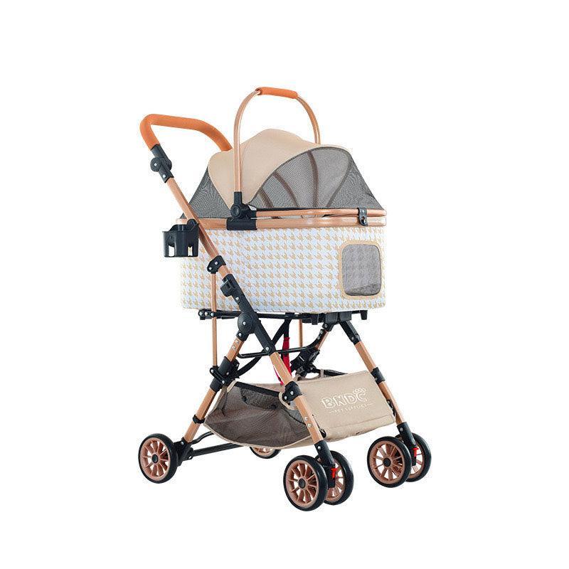Foldable Cat Stroller 3 Color Carrier On Wheels