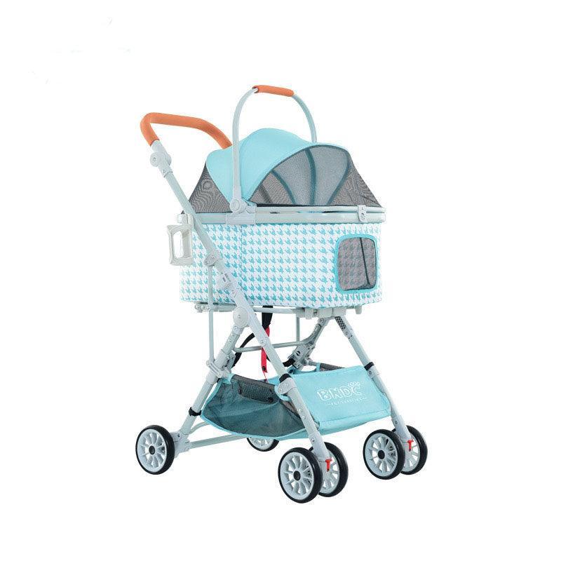 Foldable Cat Stroller 3 Color Carrier On Wheels