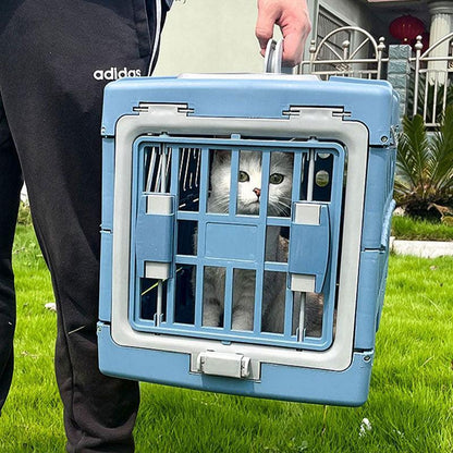 Foldable Portable Handbag Cat Carrying Hard Box Cage