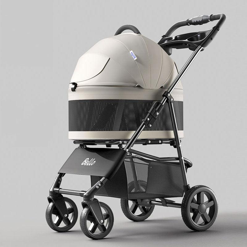 Four Seasons Cat Stroller Foldable Pet Travel Carrier